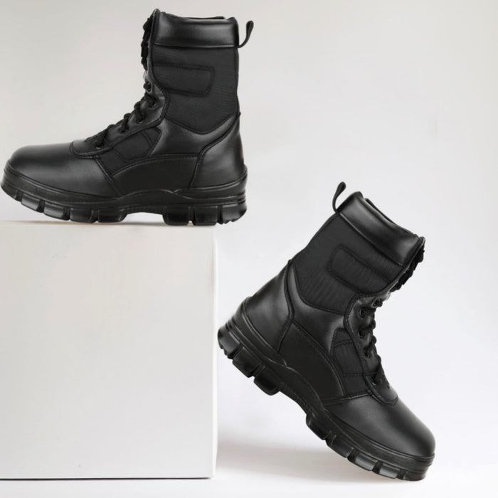 High Ankle Boot Plain Leather